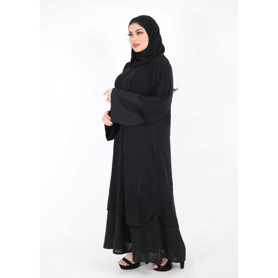عباية اسود شك وتطريز 5036