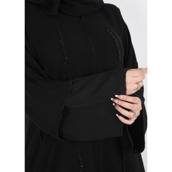 عباية اسود شك وتطريز 5036