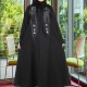 عباية اسود شك ياقة تفتة اسود 5037