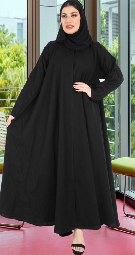 عباية دبل كلوش خطوط اسود 5017