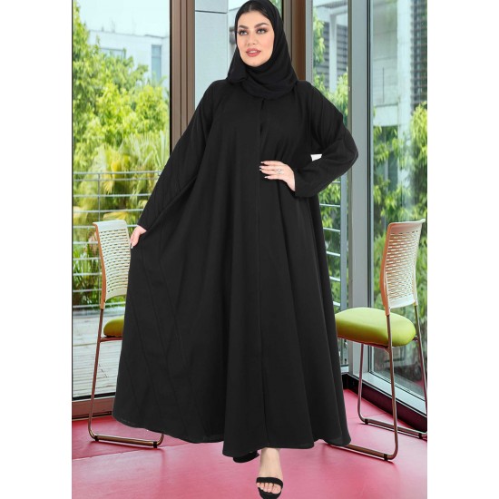عباية دبل كلوش خطوط اسود 5017
