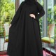 عباية دبل كلوش خطوط اسود 5017