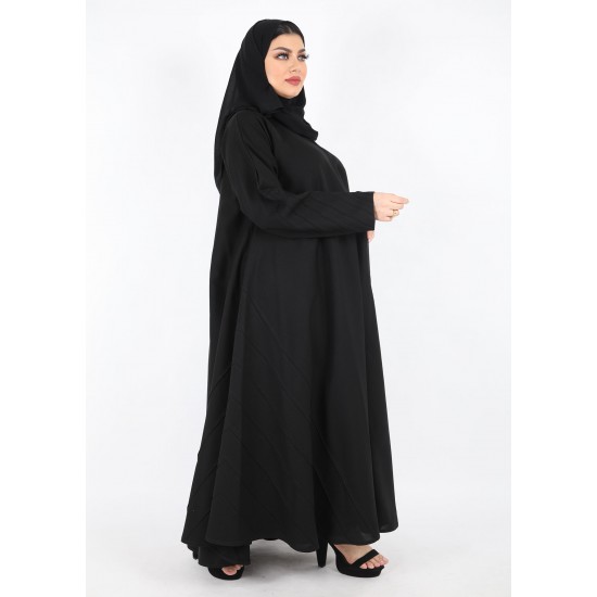 عباية دبل كلوش خطوط اسود 5017