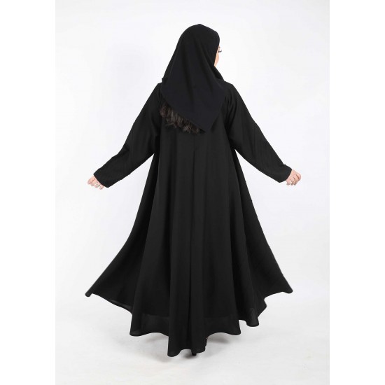 عباية دبل كلوش خطوط اسود 5017