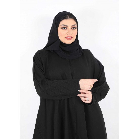 عباية دبل كلوش خطوط اسود 5017