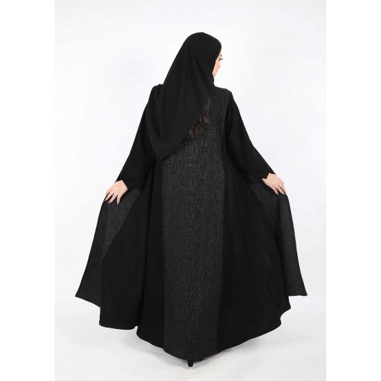 عباية اسود فتحة في الكم 5038