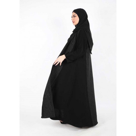 عباية اسود فتحة في الكم 5038