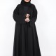 عباية دبل كلوش كلفة اسود 5019