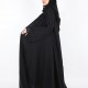 عباية دبل كلوش كلفة اسود 5019