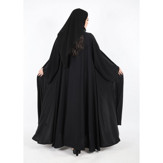 عباية دبل كلوش كلفة اسود 5019