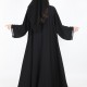 عباية دبل كلوش كلفة اسود 5019