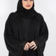 عباية دبل كلوش كلفة اسود 5019