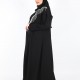 عباية اسود مع كلفة في الياقة 5042