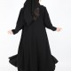 عباية اسود مع كلفة في الياقة 5042