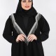 عباية اسود مع كلفة في الياقة 5042