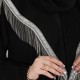 عباية اسود مع كلفة في الياقة 5042