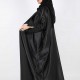 عباية نص فراشة شك يدوي اسود 5005