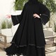 عباية كلوش طبقات تطريز ذهبي 5029