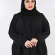 عباية فراشة شك في الياقة والكم  اسود 5020