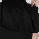 عباية فراشة شك في الياقة والكم  اسود 5020