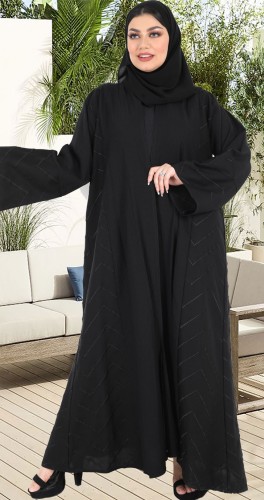 عباية نص كلوش كم مربع 5007