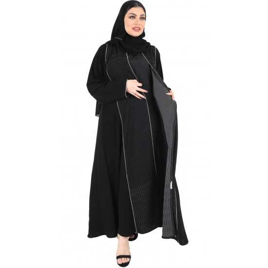 عباية الفوكرو تحديد كرستال سلفر 5044