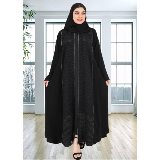 عباية الفوكرو تحديد كرستال روز جولد 5043