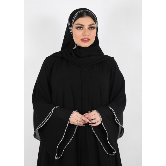 عباية كلوش طبقات تطريز سكري 5030