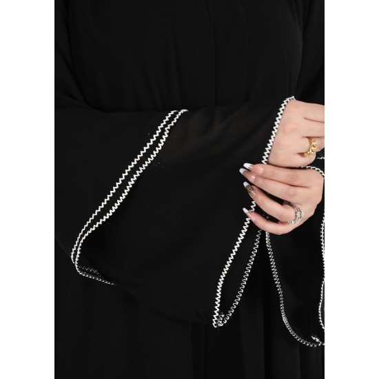 عباية كلوش طبقات تطريز سكري 5030