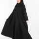 عباية دبل كلوش خطوط بيج 5018