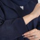 عباية كريب كوري بياقة دائرية كحلي 5027