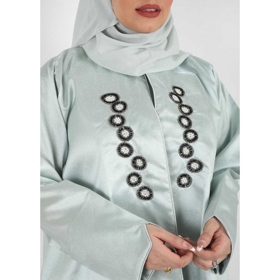 عباية تفتة شك على الياقة تيفاني 5047